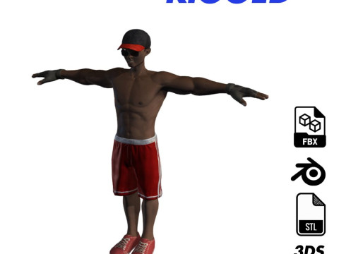 3D Character Model Low Poly Casual Male Game Ready Low-poly Modèle 3D