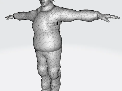3D Character Model Low Poly Soldier Game Ready Low-poly 3D Model