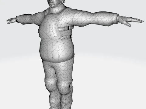 3D Character Model Low Poly Soldier Game Ready Low-poly 3D Model