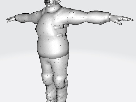 3D Character Model Low Poly Soldier Game Ready Low-poly 3D Модель