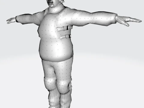 3D Character Model Low Poly Soldier Game Ready Low-poly 3D Model