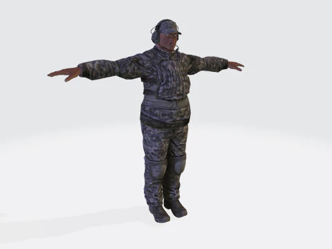 3D Character Model Low Poly Soldier Game Ready Low-poly 3D Model