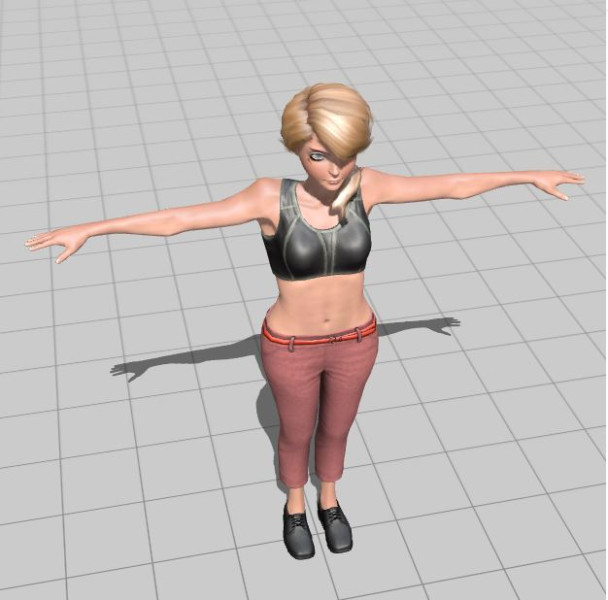 3D Character Girl Model Cute Low Poly Cartoon Female Rigged Game Ready FBX OBJ STL STP 3Dモデル .c4d .max .obj .3ds .fbx .stl .blend