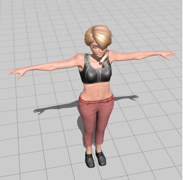 3D Character Girl Model Cute Low Poly Cartoon Female Rigged Game Ready FBX OBJ STL STP 3D Model .c4d .max .obj .3ds .fbx .stl .blend 