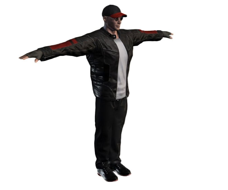 3D Character Model Urban Male with Jacket Game Ready 3Dモデル .c4d .max .obj .3ds .fbx .stl .blend