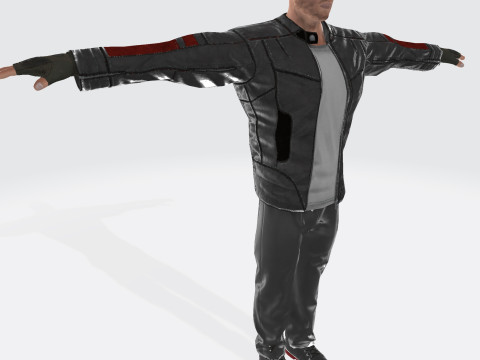 3D Character Model Urban Male with Jacket Game Ready 3Dモデル