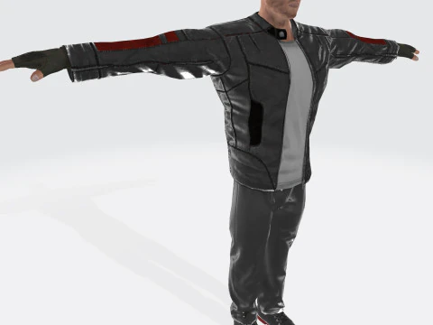 3D Character Model Urban Male with Jacket Game Ready 3D Model