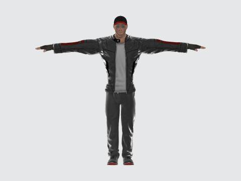 3D Character Model Urban Male with Jacket Game Ready 3Dモデル