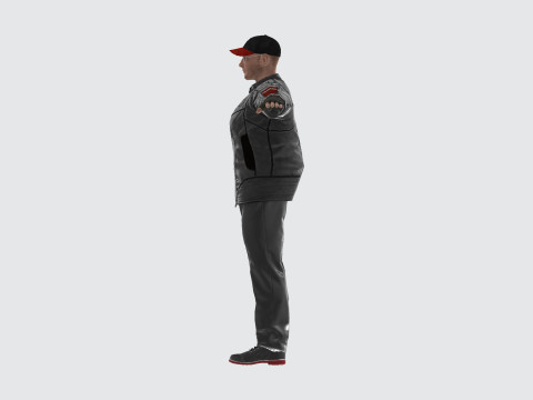 3D Character Model Urban Male with Jacket Game Ready 3Dモデル