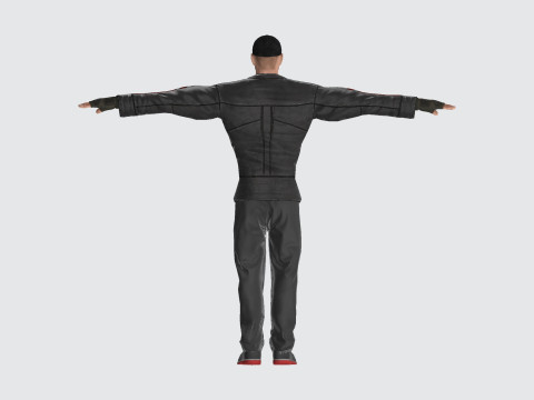 3D Character Model Urban Male with Jacket Game Ready 3Dモデル