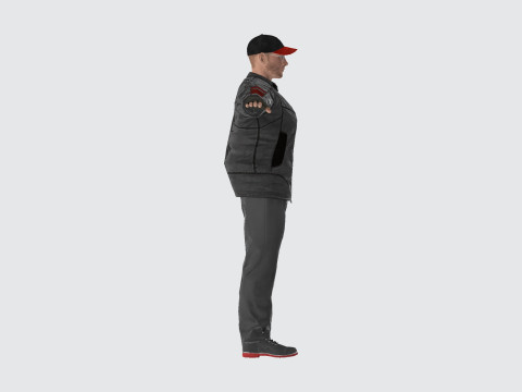 3D Character Model Urban Male with Jacket Game Ready 3Dモデル