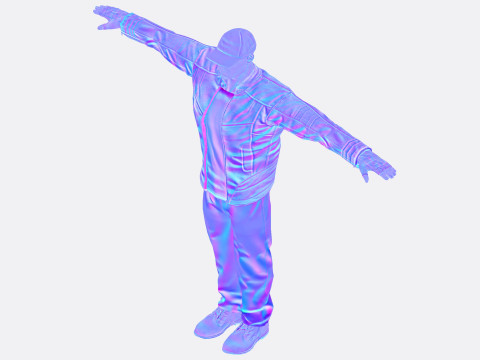 3D Character Model Urban Male with Jacket Game Ready 3Dモデル