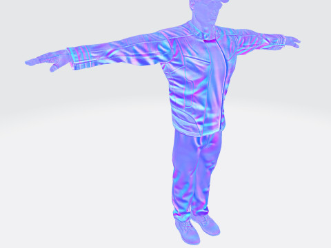 3D Character Model Urban Male with Jacket Game Ready 3Dモデル