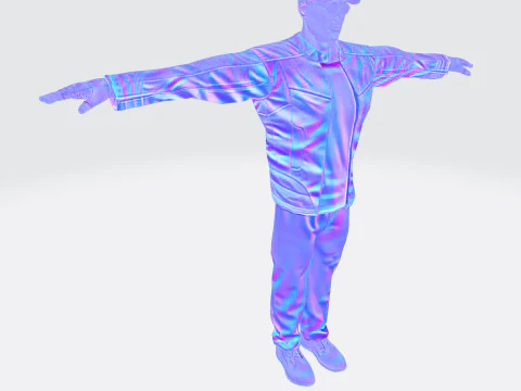 3D Character Model Urban Male with Jacket Game Ready 3D Model