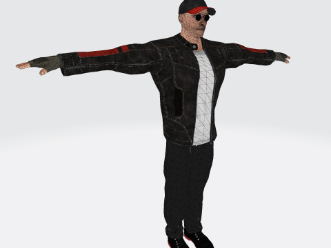 3D Character Model Urban Male with Jacket Game Ready 3Dモデル