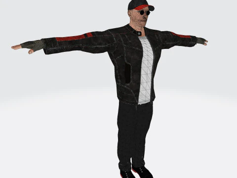 3D Character Model Urban Male with Jacket Game Ready 3D Model