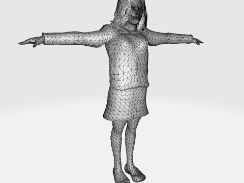 Rigged Animated Zombie Woman 3D Character 3D 模型