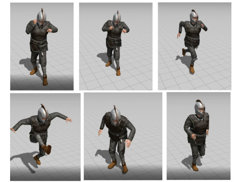 Low Poly Fantasy Warrior Rigged Animated 3D Model