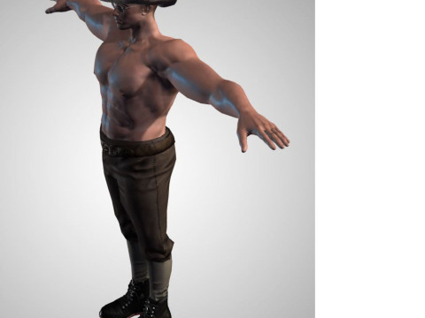 Male Character Bundle Rigged Animated s Low-poly 3D Модель