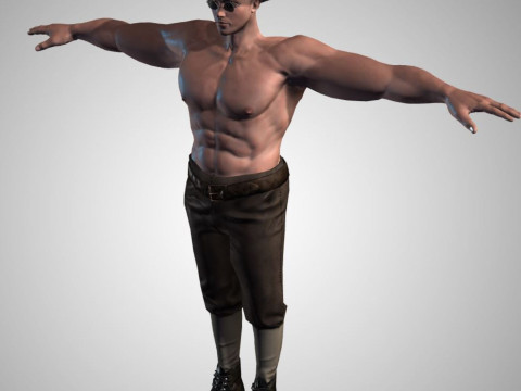 Male Character Bundle Rigged Animated s Low-poly 3D Модель