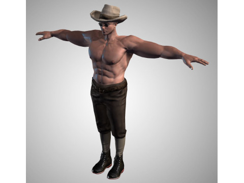 Male Character Bundle Rigged Animated s Low-poly 3D Модель
