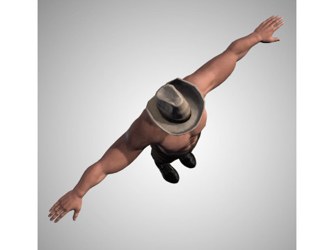 Male Character Bundle Rigged Animated s Low-poly 3D Модель