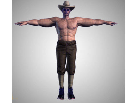 Male Character Bundle Rigged Animated s Low-poly 3D Модель