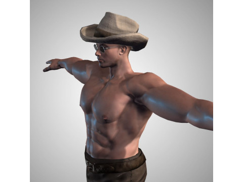 Male Character Bundle Rigged Animated s Low-poly 3D Модель