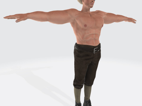 Male Character Bundle Rigged Animated s Low-poly 3D Модель
