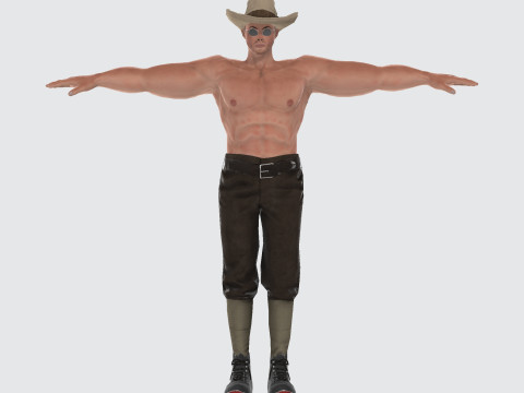 Male Character Bundle Rigged Animated s Low-poly 3D Модель