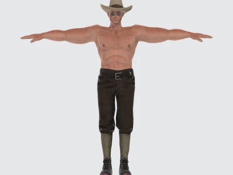 Male Character Bundle Rigged Animated s Low-poly 3D Model