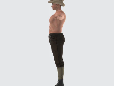 Male Character Bundle Rigged Animated s Low-poly 3D Model