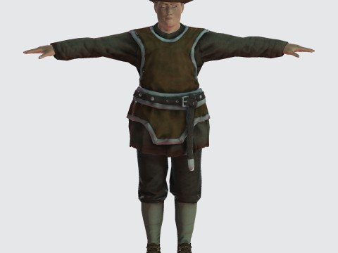 Masked Brawler - Rigged Animated Low Poly Game Character Modelo 3D