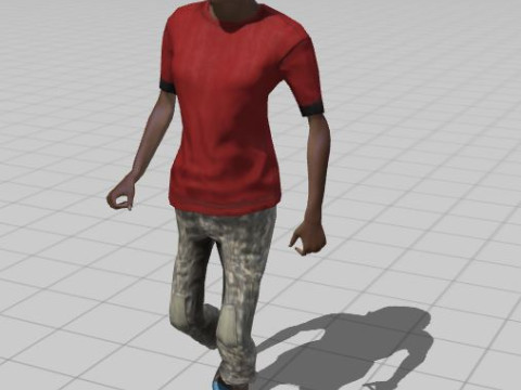 Game-Ready Rigged Animated 3D Character Casual Urban Male Unity Unreal Compatible Modelo 3D