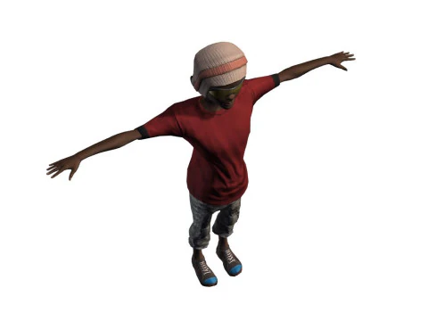 Game-Ready Rigged Animated 3D Character Casual Urban Male Unity Unreal Compatible 3D Model
