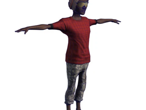 Game-Ready Rigged Animated 3D Character Casual Urban Male Unity Unreal Compatible 3D Model