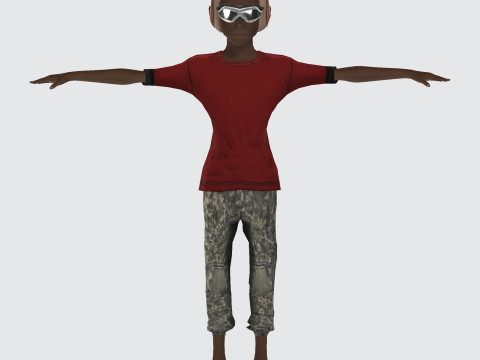 Game-Ready Rigged Animated 3D Character Casual Urban Male Unity Unreal Compatible Modelo 3D