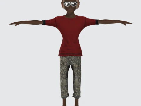 Game-Ready Rigged Animated 3D Character Casual Urban Male Unity Unreal Compatible 3D Model