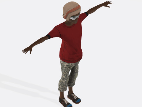 Game-Ready Rigged Animated 3D Character Casual Urban Male Unity Unreal Compatible Modelo 3D