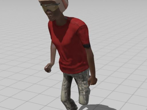 Game-Ready Rigged Animated 3D Character Casual Urban Male Unity Unreal Compatible Modelo 3D