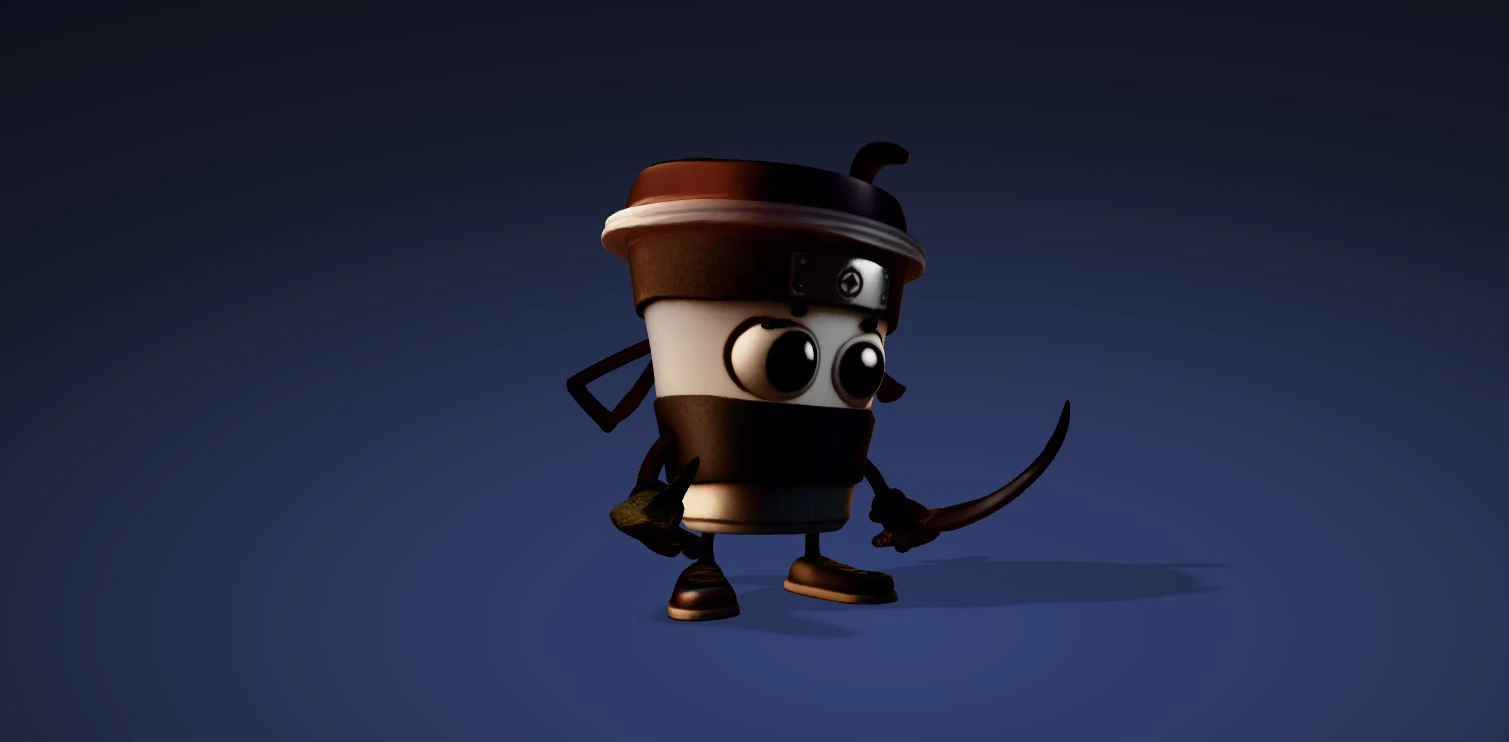 Cute Cappuccino Assassin 3D Print Ready Character fbx blend dae obj 3D Print Model .c4d .max .obj .3ds .fbx .stl .blend 