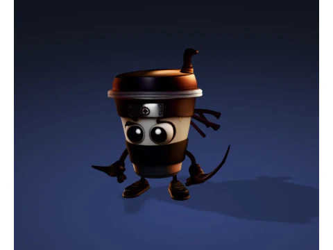 Cute Cappuccino Assassin 3D Print Ready Character fbx blend dae obj 3D Print Model