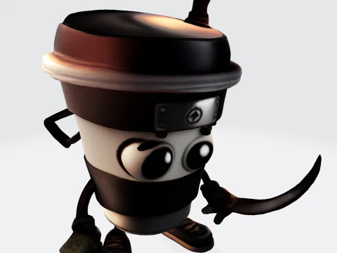 Cute Cappuccino Assassin 3D Print Ready Character fbx blend dae obj 3D Print Model