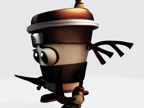 Cute Cappuccino Assassin 3D Print Ready Character fbx blend dae obj 3D Print Model