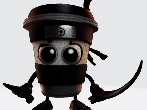 Cute Cappuccino Assassin 3D Print Ready Character fbx blend dae obj 3D Print Model