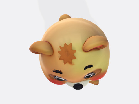Cute Cartoon Bear High-Resolution Character for Printing VR 3D Druckmodell