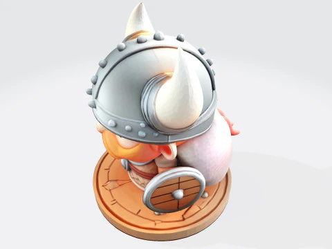 Cute 3D Viking Warrior Character for print 3D print model 3D Print Model