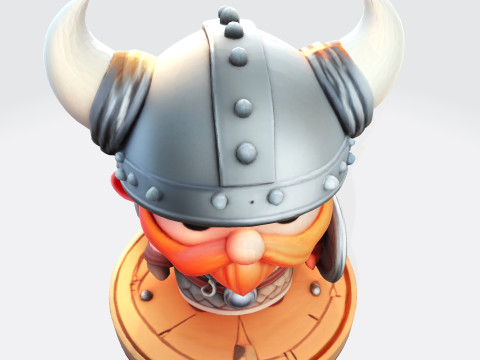 Cute 3D Viking Warrior Character for print 3D print model Modèles 3D en vedette