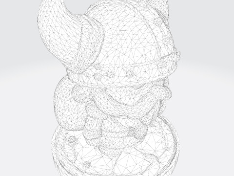 Cute 3D Viking Warrior Character for print 3D print model Modèles 3D en vedette