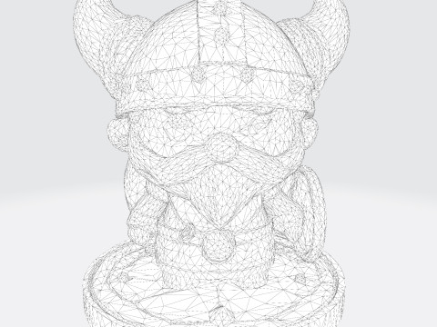 Cute 3D Viking Warrior Character for print 3D print model Modèles 3D en vedette